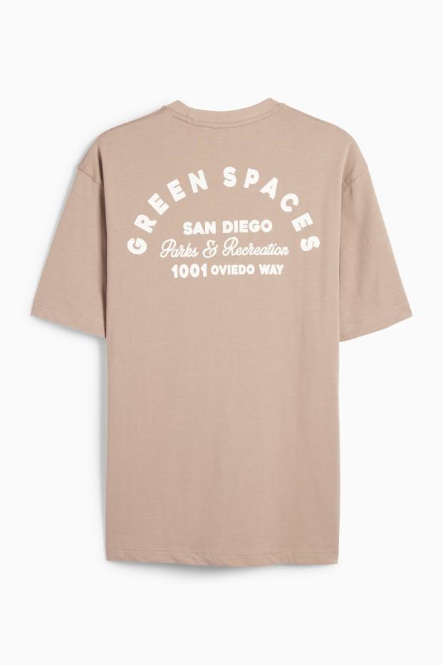 Uomo - T-shirt - relaxed fit - marrone chiaro