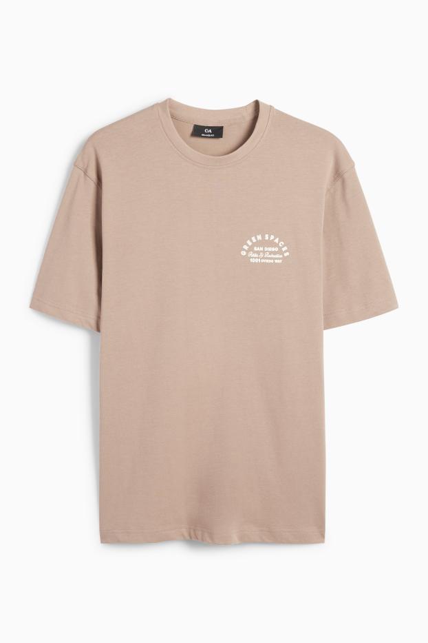Uomo - T-shirt - relaxed fit - marrone chiaro