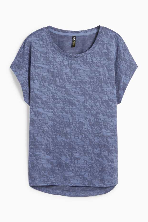 Dames - Sportshirt - met structuur - donkerblauw