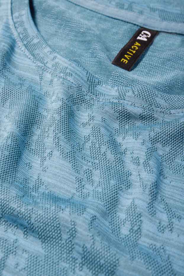 Dames - Sportshirt - met structuur - donkerturquoise