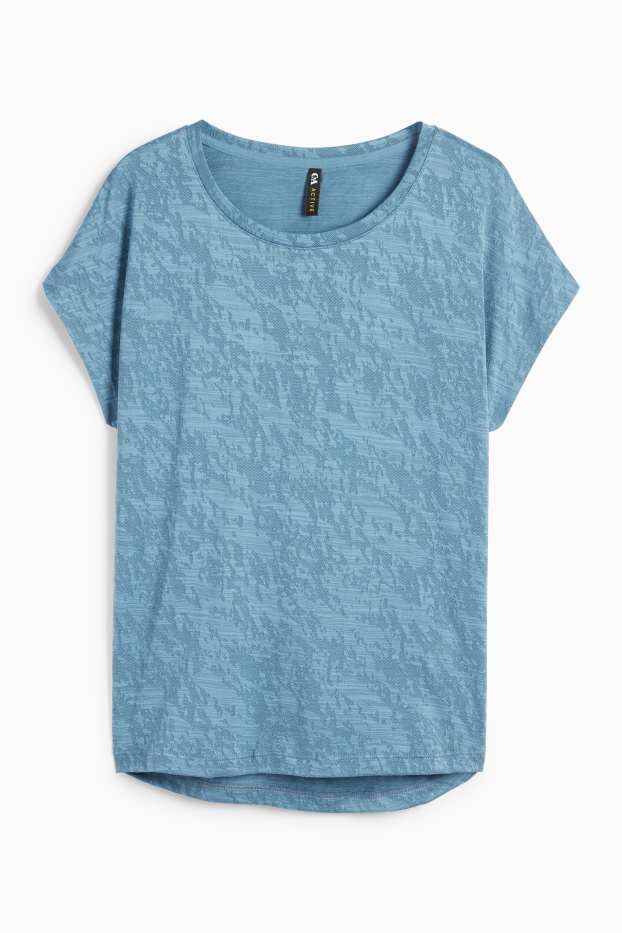 Dames - Sportshirt - met structuur - donkerturquoise