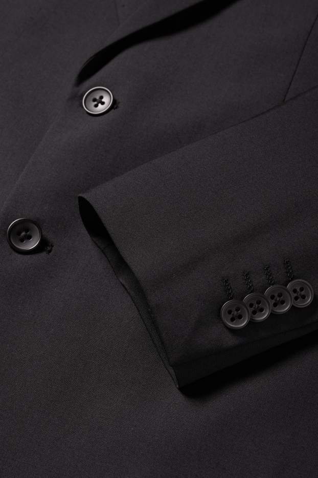 Herren - Baukasten-Sakko - Regular Fit - Flex - Schurwoll-Mix - schwarz