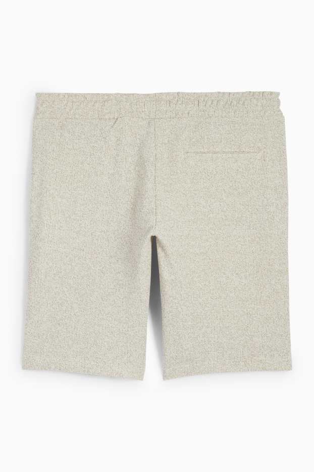 Herren - Shorts - strukturiert - hellbeige