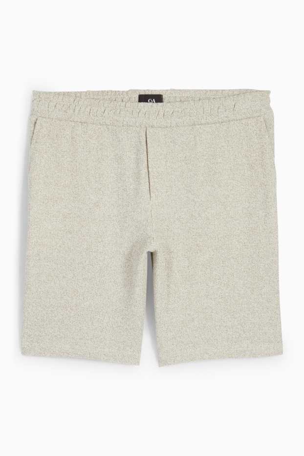 Herren - Shorts - strukturiert - hellbeige
