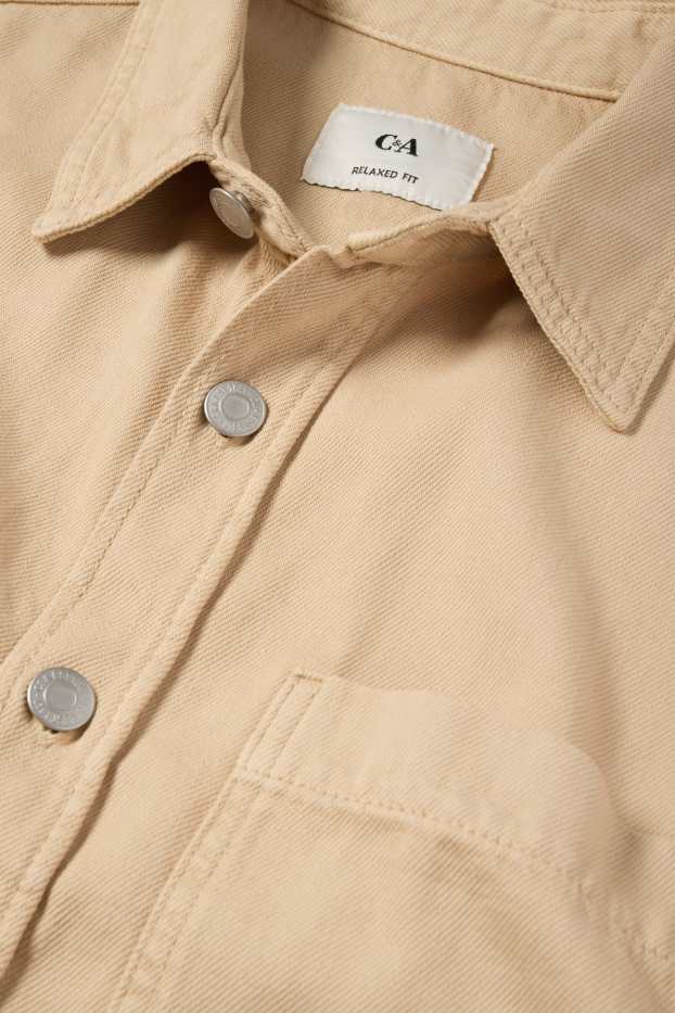 Hombre - Camisa vaquera - relaxed fit - Kent - beis