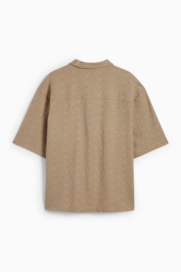 Herren - Hemd - Regular Fit - Kent - strukturiert - khaki