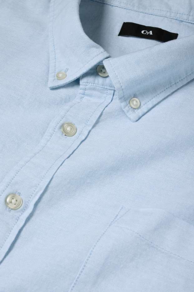 Herren - Hemd - Regular Fit - Button-down - hellblau