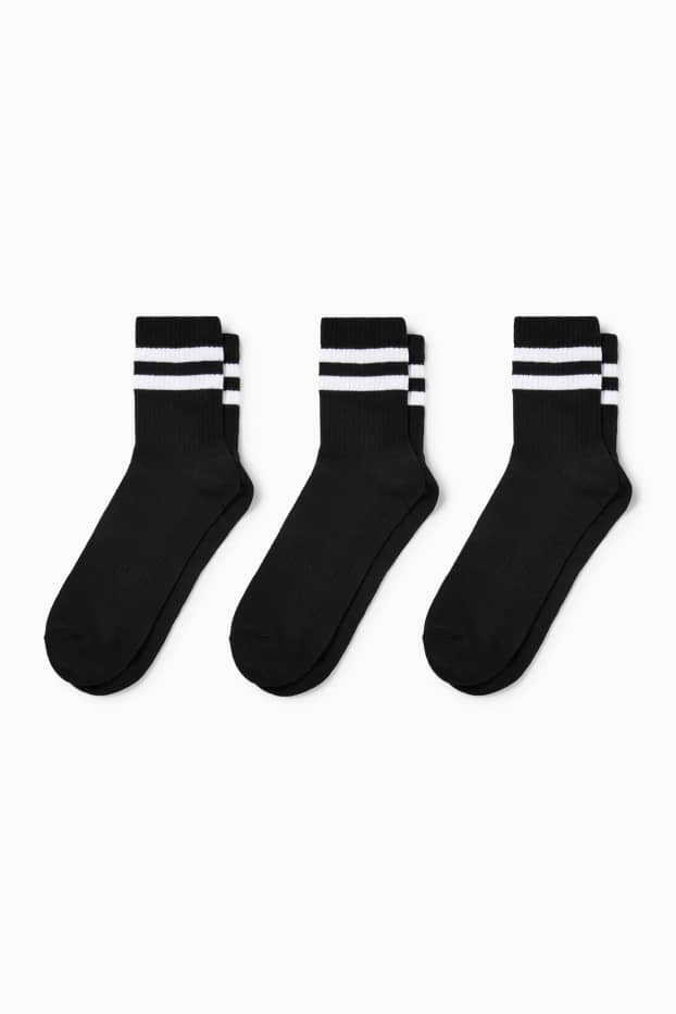 Dona - Paquet de 3 - mitjons de tennis - negre