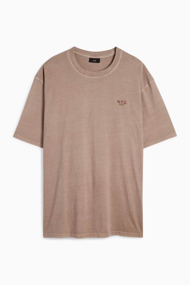 Herren - T-Shirt - Relaxed Fit - hellbraun