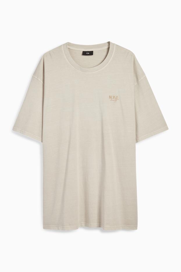 Herren - T-Shirt - Relaxed Fit - hellbeige