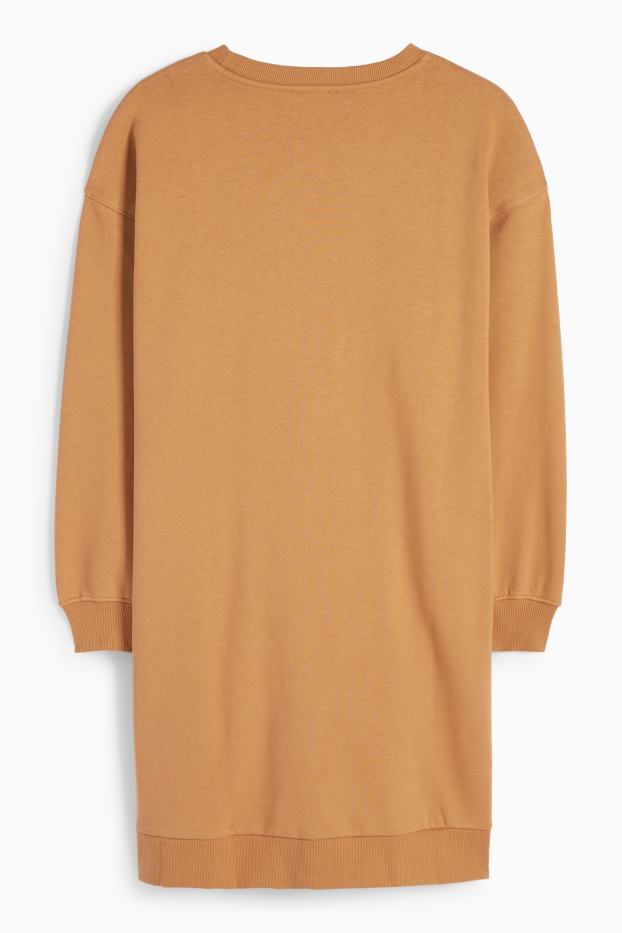 Women - Sweatshirt dress - brown