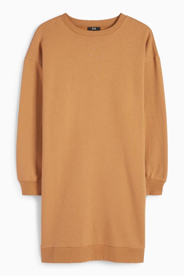 Women - Sweatshirt dress - brown