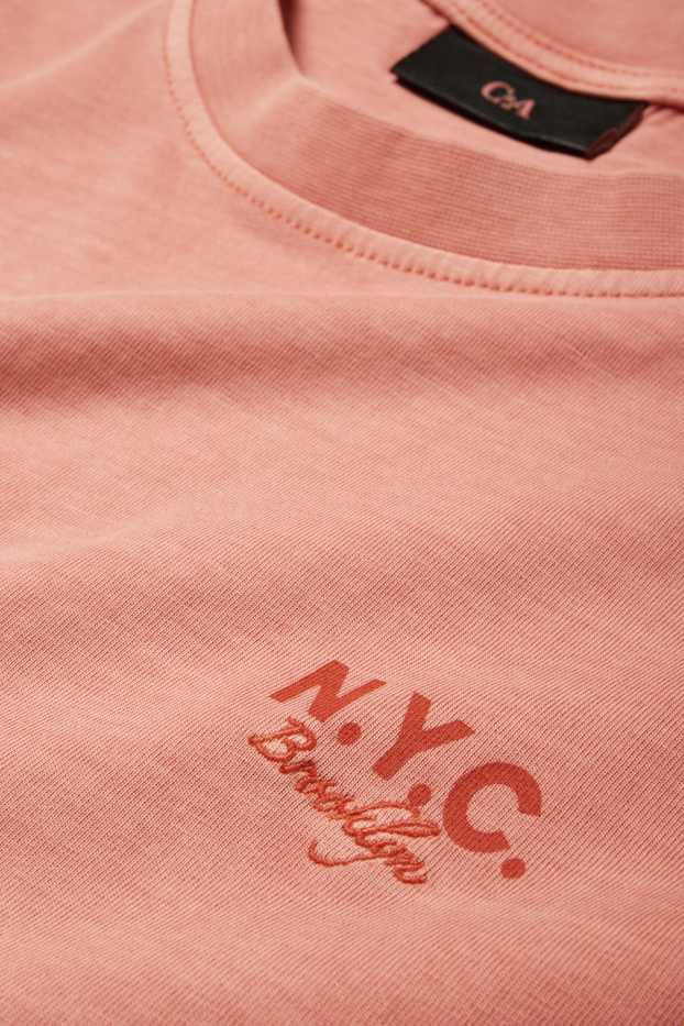 Uomo - T-shirt - relaxed fit - rosa scuro