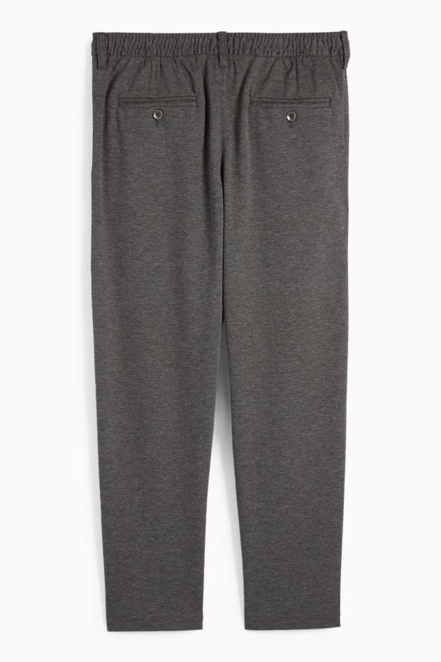 Pánské - Kalhoty chino - tapered fit - tmavošedá
