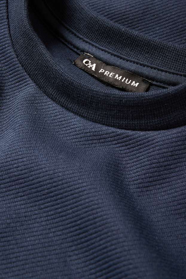 Kinderen: jongens - T-shirt - met structuur - donkerblauw