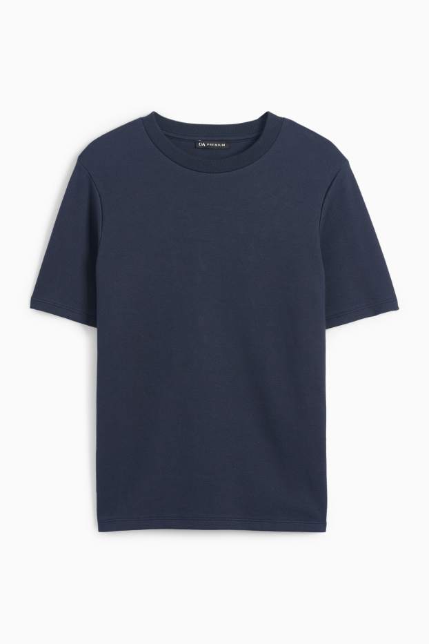 Kinderen: jongens - T-shirt - met structuur - donkerblauw