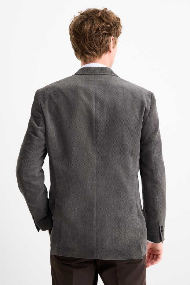 Pánské - Sako - regular fit - strukturované - šedá