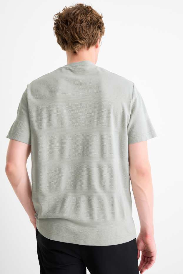 Bărbați - Tricou - regular fit - structurat - gri deschis