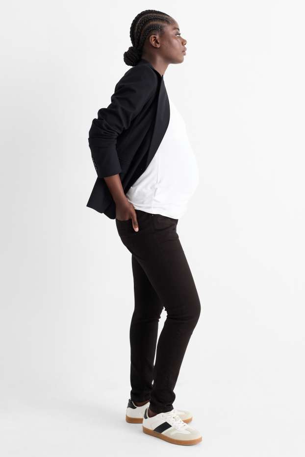 Dámské - Těhotenské džíny - skinny jeans - LYCRA® - černá
