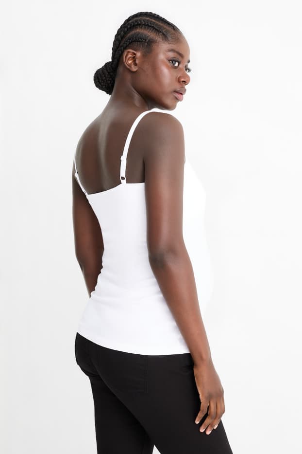 Femmes - Lot de 2 - hauts d’allaitement - blanc pur