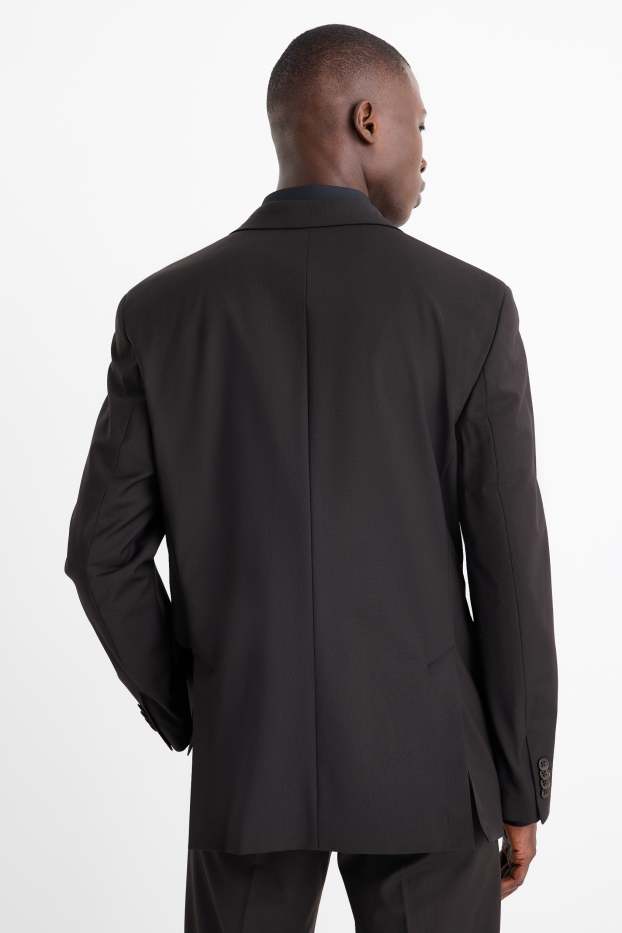 Herren - Baukasten-Sakko - Regular Fit - Flex - Schurwoll-Mix - schwarz