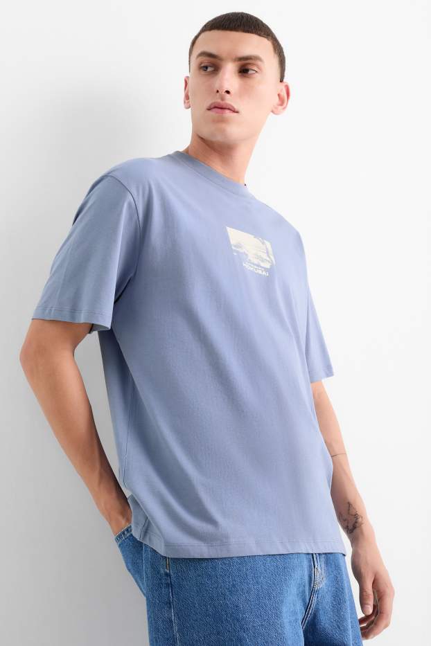 Herren - T-Shirt - Relaxed Fit - blau