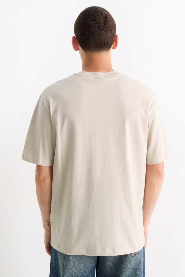 Hommes - T-shirt - relaxed fit - beige clair