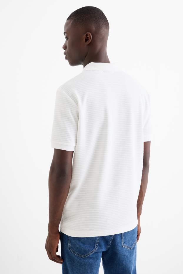 Uomo - Polo - regular fit - a coste  - bianco