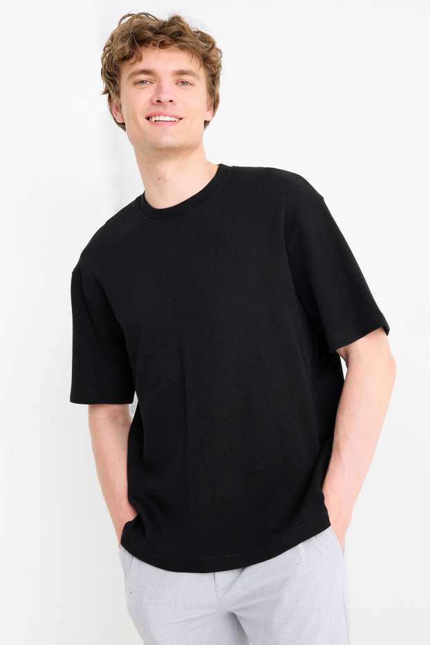 Bărbați - Tricou - relaxed fit - negru