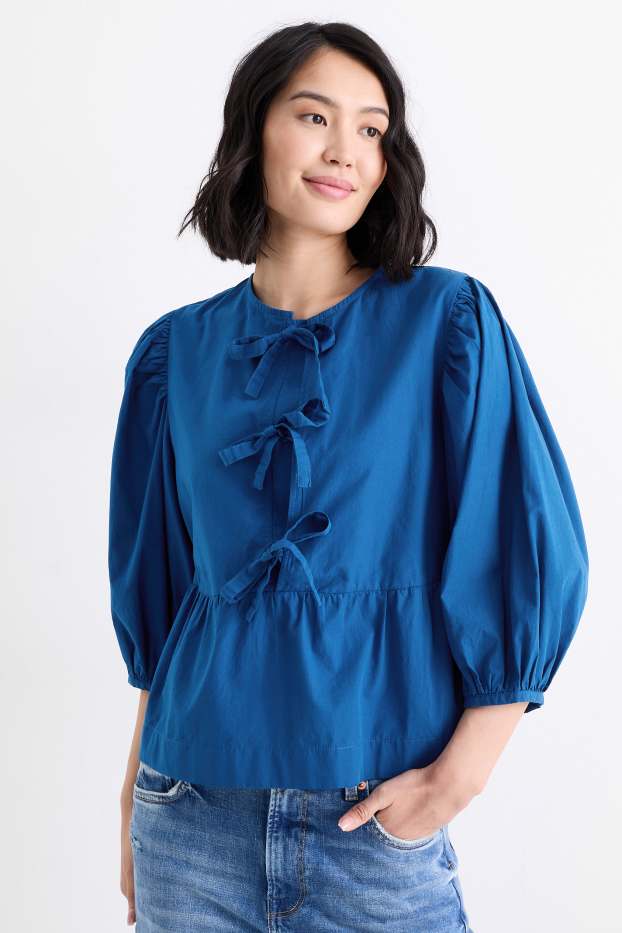 Damen - Bluse - dunkelblau