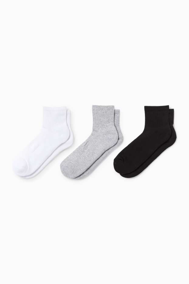 Femei - Multipack 3 perechi - șosete sub gleznă - negru