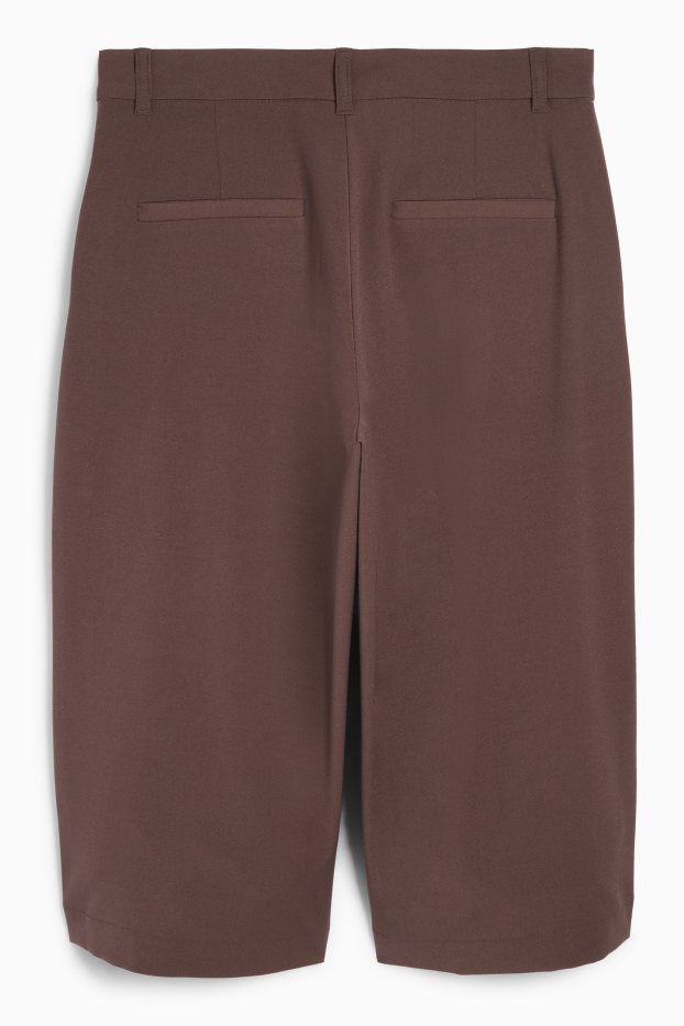 Damen - Culotte - Mid Waist - Relaxed Fit - dunkelbraun