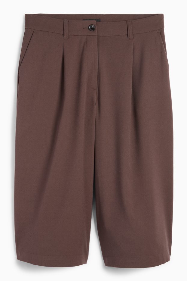 Damen - Culotte - Mid Waist - Relaxed Fit - dunkelbraun