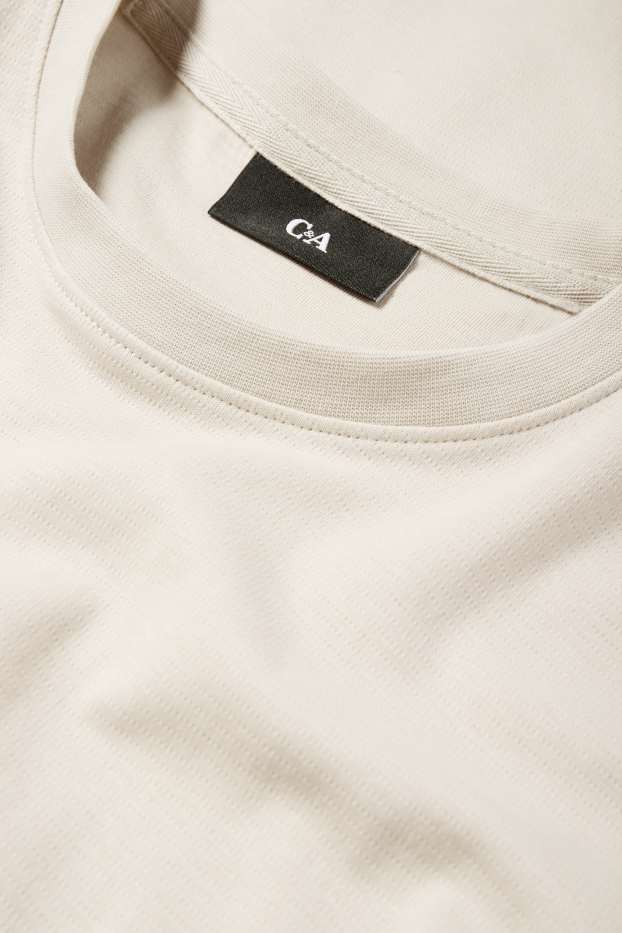 Herren - T-Shirt - Regular Fit - hellbeige
