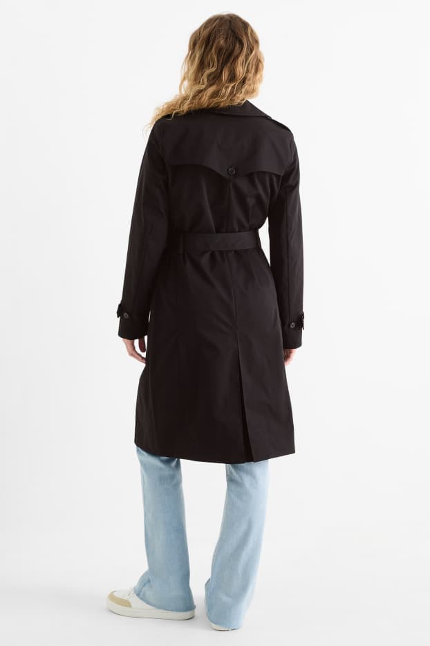 Dames - Trenchcoat - zwart