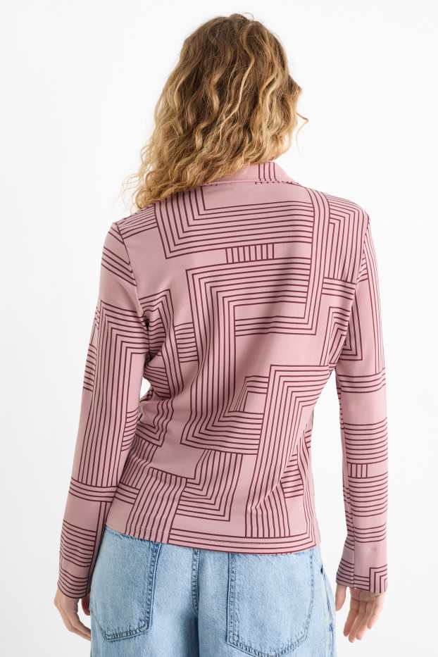 Women - Blouse - patterned - pink