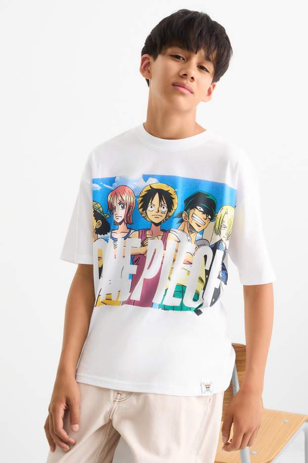 Kinderen: jongens - One Piece - T-shirt - wit