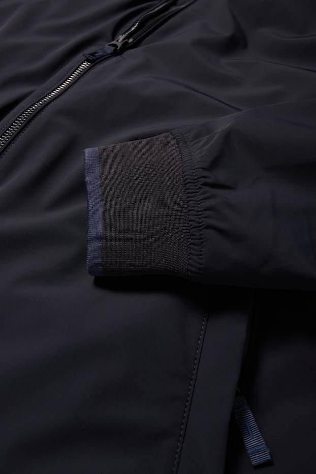 Men - Bomber jacket - lined - water-repellent - dark blue