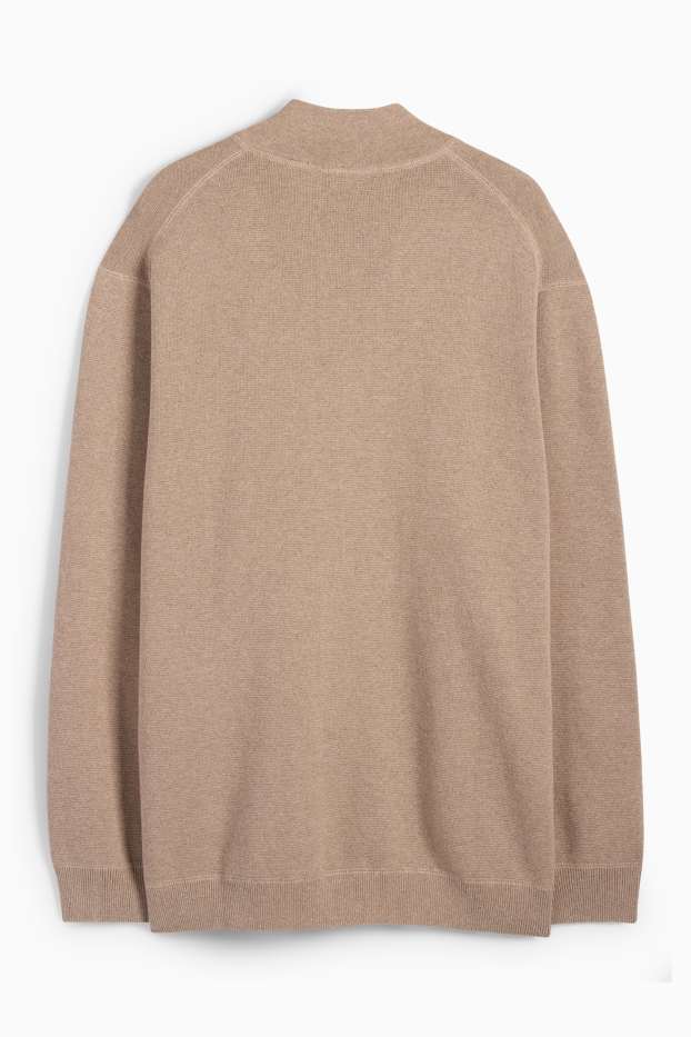 Heren - Trui - met structuur - beige
