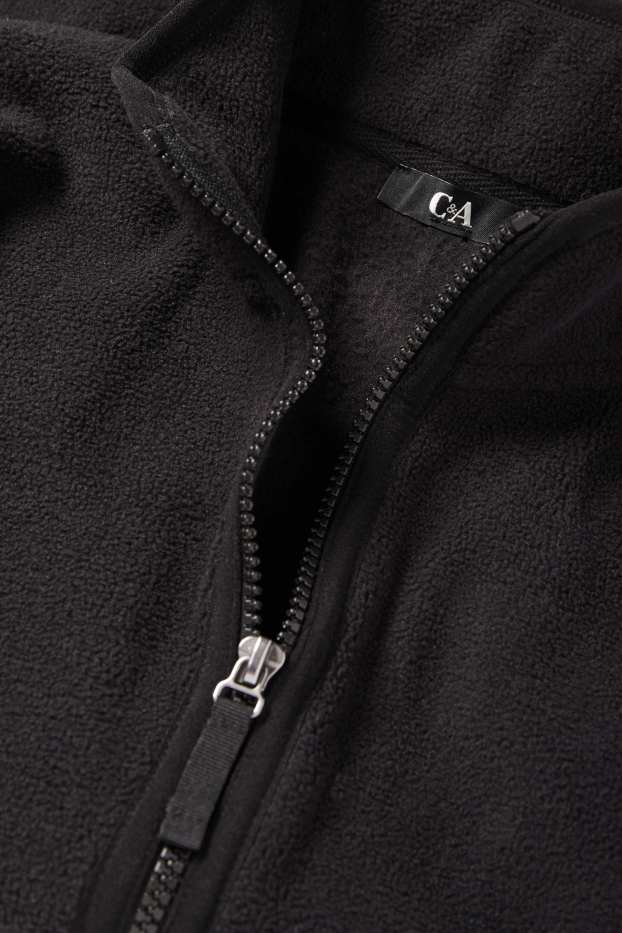 Mujer - Sudadera de polar con cremallera - negro