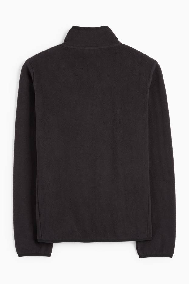 Mujer - Sudadera de polar con cremallera - negro