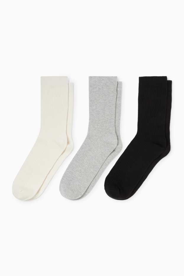 Dona - Paquet de 3 - mitjons - acanalats - blanc trencat