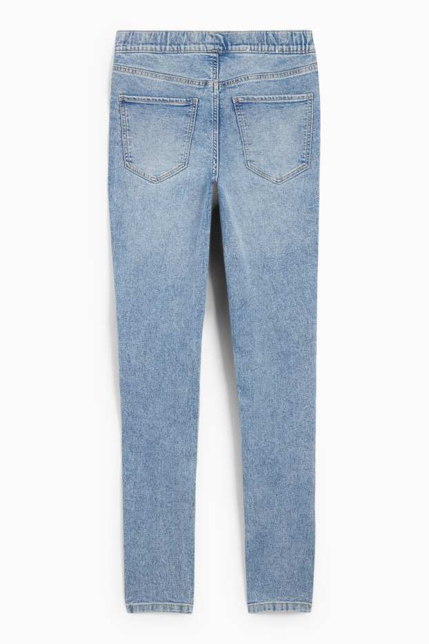 Mujer - Jeggings - mid waist - skinny fit - vaqueros - azul claro