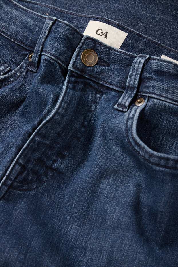 Women - Flared jeans - mid-rise waist - blue denim