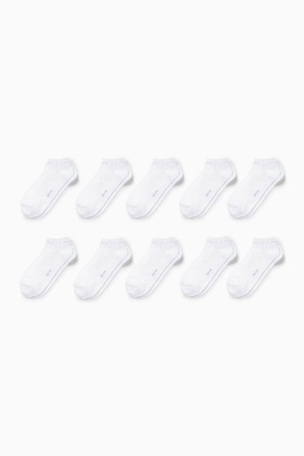 Femmes - Lot de 10 paires - socquettes de sport - blanc