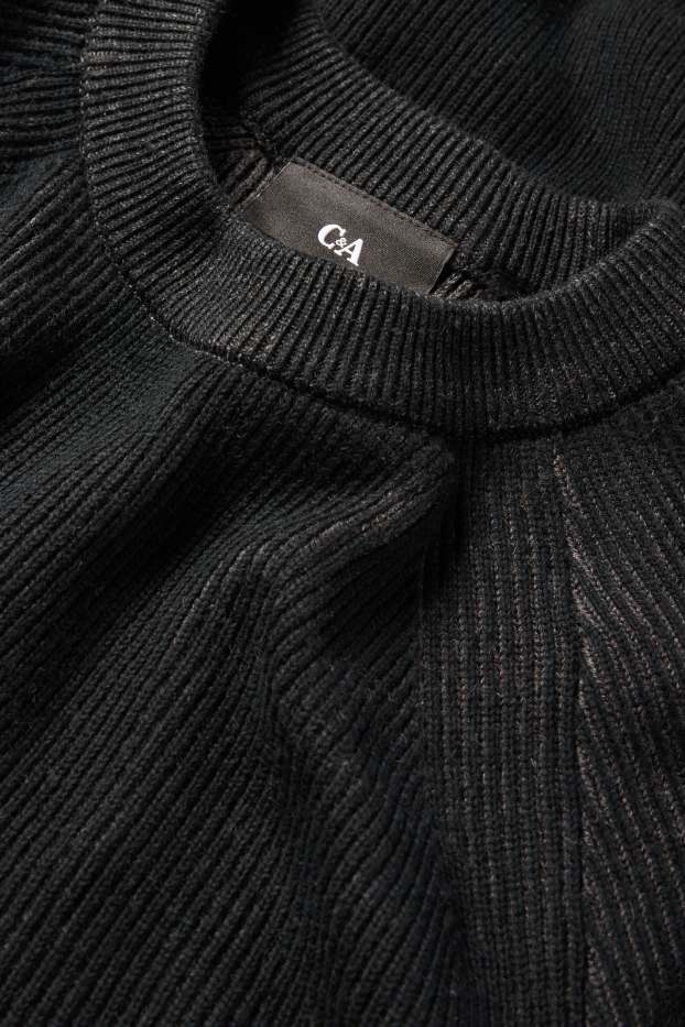 Men - Jumper - ribbed - black