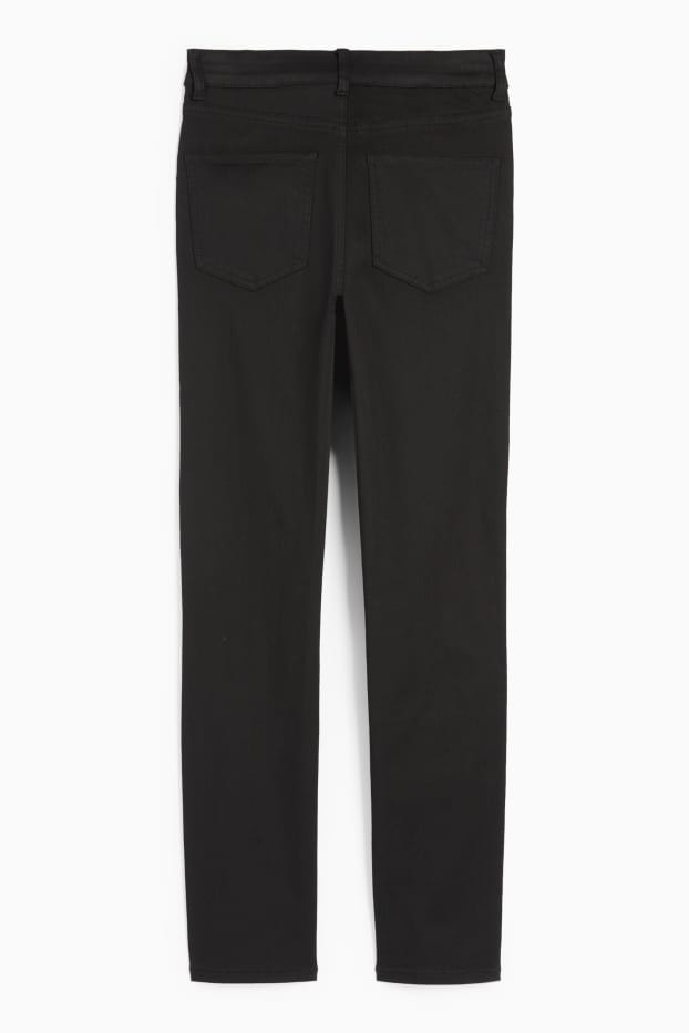 Dames - Pantalon - high waist - slim fit - zwart