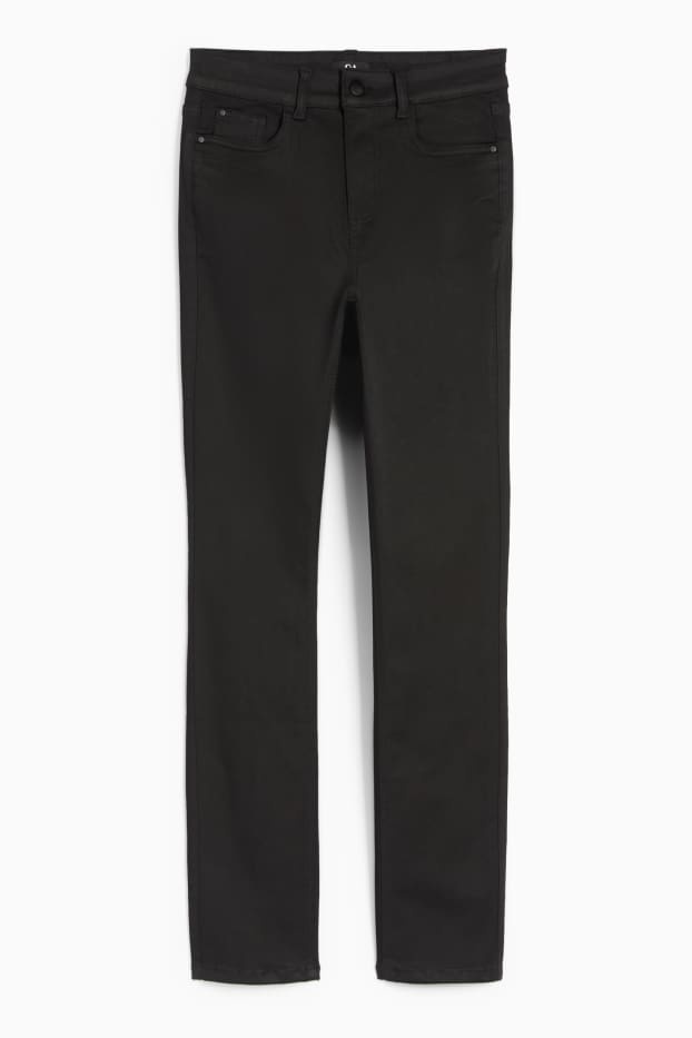Dames - Pantalon - high waist - slim fit - zwart