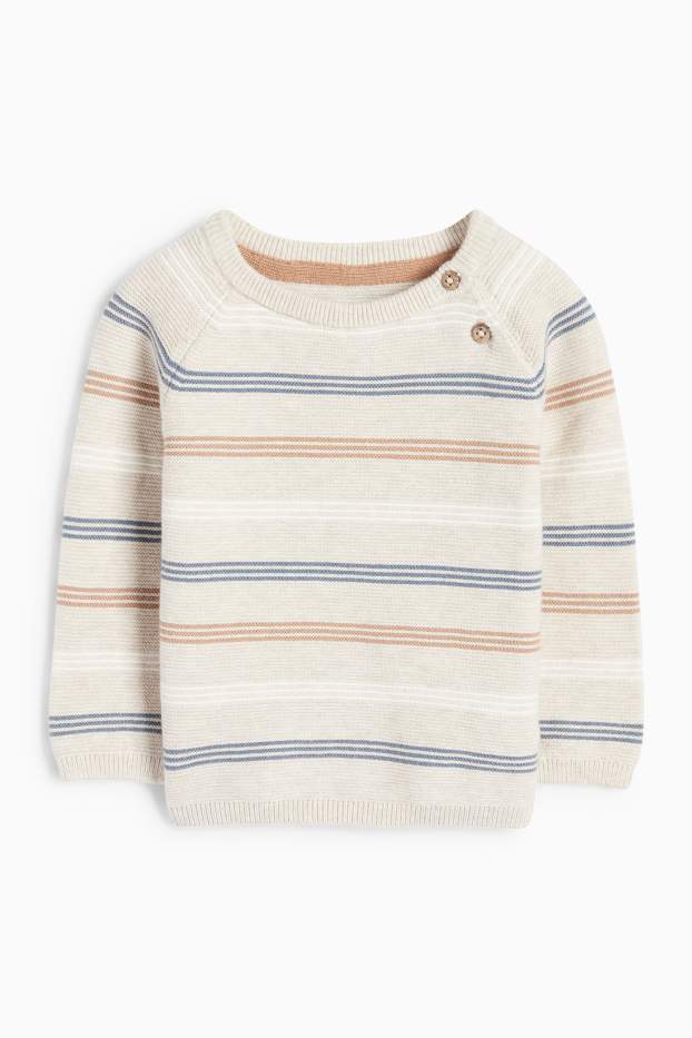 Baby Jungen - Baby-Outfit - 2 teilig - hellbeige