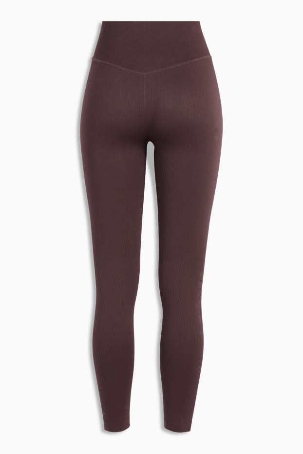 Dames - Sportlegging - naadloos - donkerbruin
